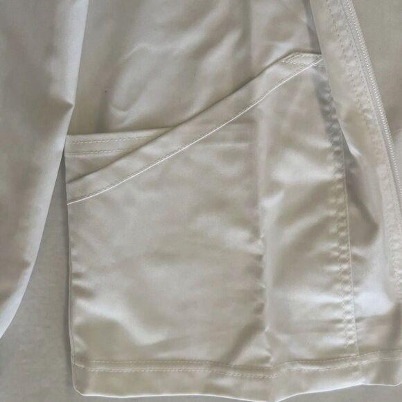 Cherokee Workwear Revolution Men Sz XS Zip Front White Scrub Jacket - Picture 9 of 16